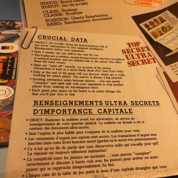 Vintage Milton Bradley Conspiracy Theory Board Game 1983 Espionage 10+ Complete - Picture 6 of 16